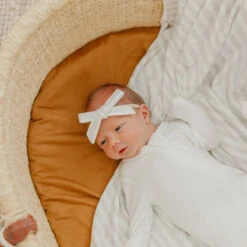 Copper Pearl Ribbon Nylon Bow | Coastal 11 Copper Pearl Ribbon Nylon Bow | Coastal -The Baby's Crib CPMay 1 AC23web 276 2