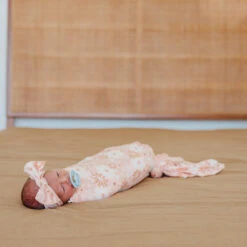 Copper Pearl Knit Headband Bow | Penny -The Baby's Crib CPMay 1 AC23web 292