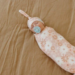 Copper Pearl Knit Swaddle Blanket | Penny -The Baby's Crib CPMay 1 AC23web 301