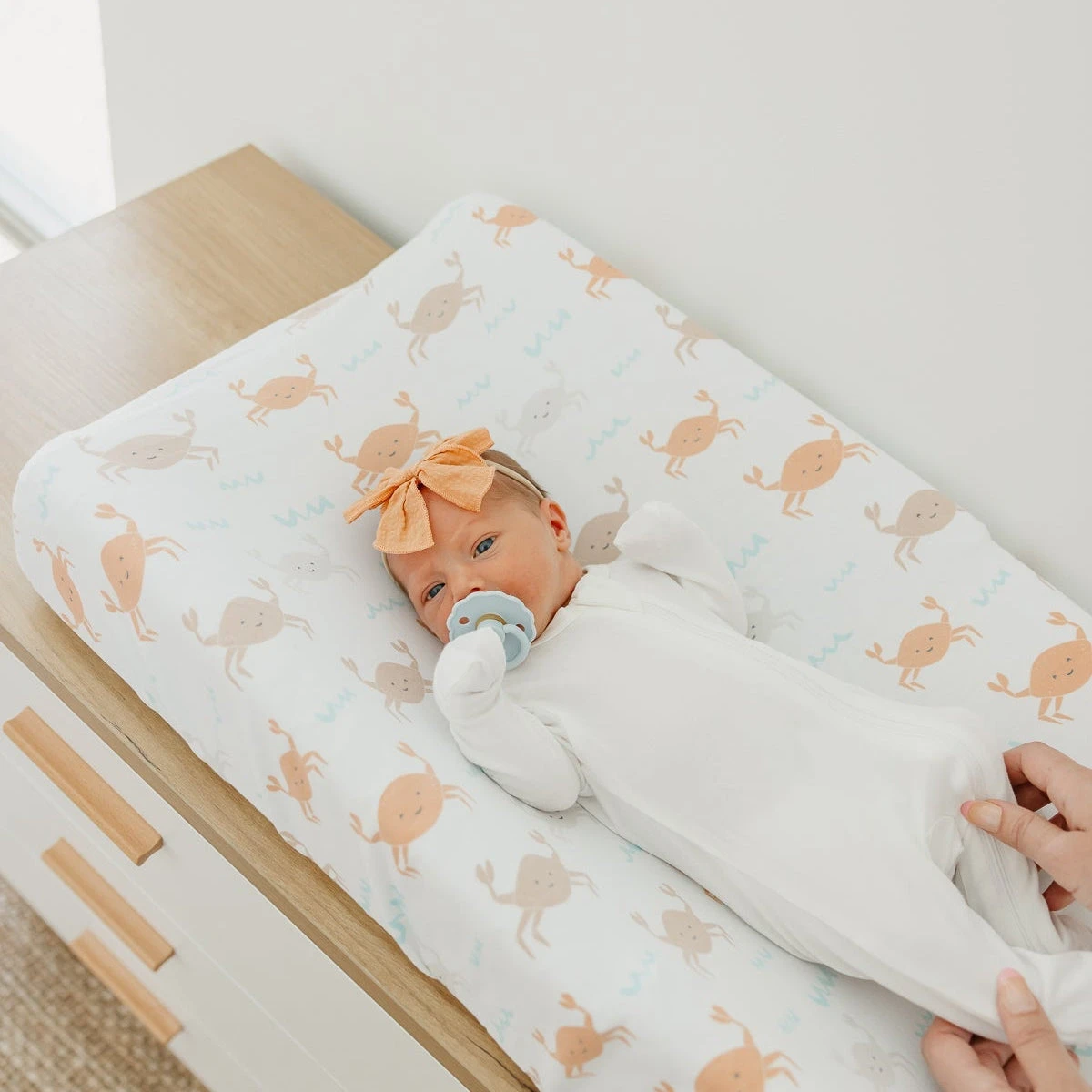 Copper Pearl Premium Knit Diaper Changing Pad Cover | Tide 6 Copper Pearl Premium Knit Diaper Changing Pad Cover | Tide - Image 4