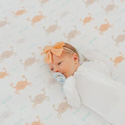 Copper Pearl Premium Knit Fitted Crib Sheet | Tide -The Baby's Crib CPMay 1 AC23web 335 2