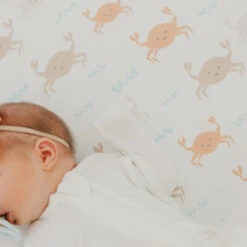 Copper Pearl Premium Knit Fitted Crib Sheet | Tide -The Baby's Crib CPMay 1 AC23web 342 2