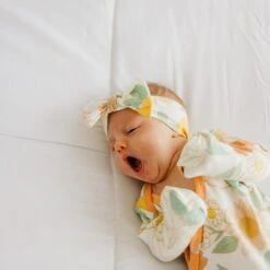 Copper Pearl Knit Headband Bow | Rose -The Baby's Crib CPSUSFB22ACWEB 263copy