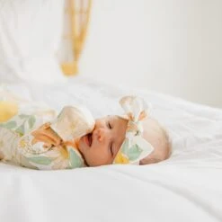 Copper Pearl Knit Headband Bow | Rose -The Baby's Crib CPSUSFB22ACWEB 273copy