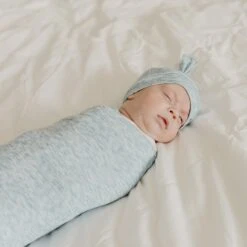 Copper Pearl Knit Swaddle Blanket | Lennon -The Baby's Crib CPTRIPLETS21ACWEB 219