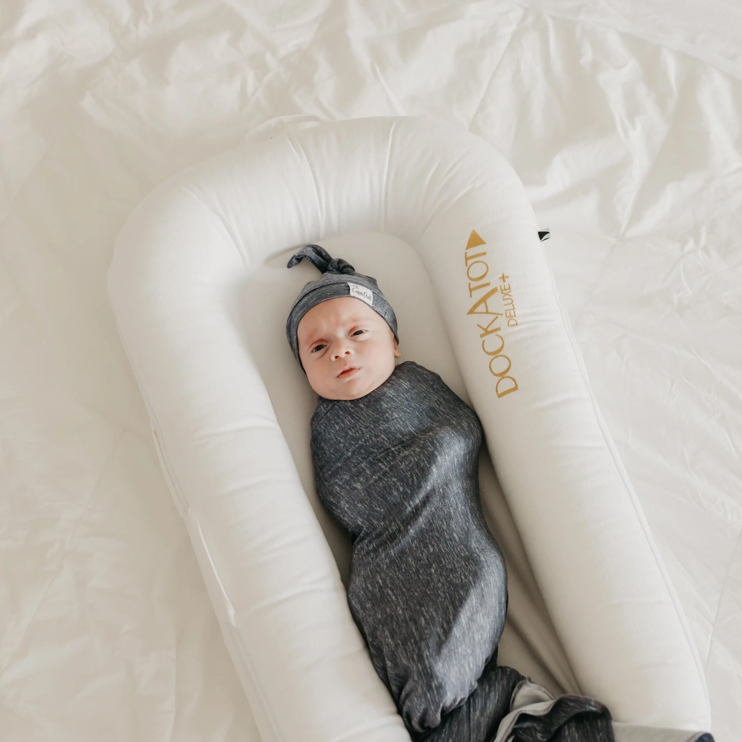 Copper Pearl Knit Swaddle Blanket | Slate 10 Copper Pearl Knit Swaddle Blanket | Slate - Image 8