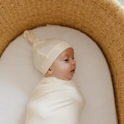 Copper Pearl Knit Swaddle Blanket | Yuma -The Baby's Crib CPTRIPLETS21ACWEB 65