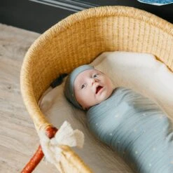 Copper Pearl Knit Swaddle Blanket | Starlight -The Baby's Crib CopperPearl DecAC22WEB 164