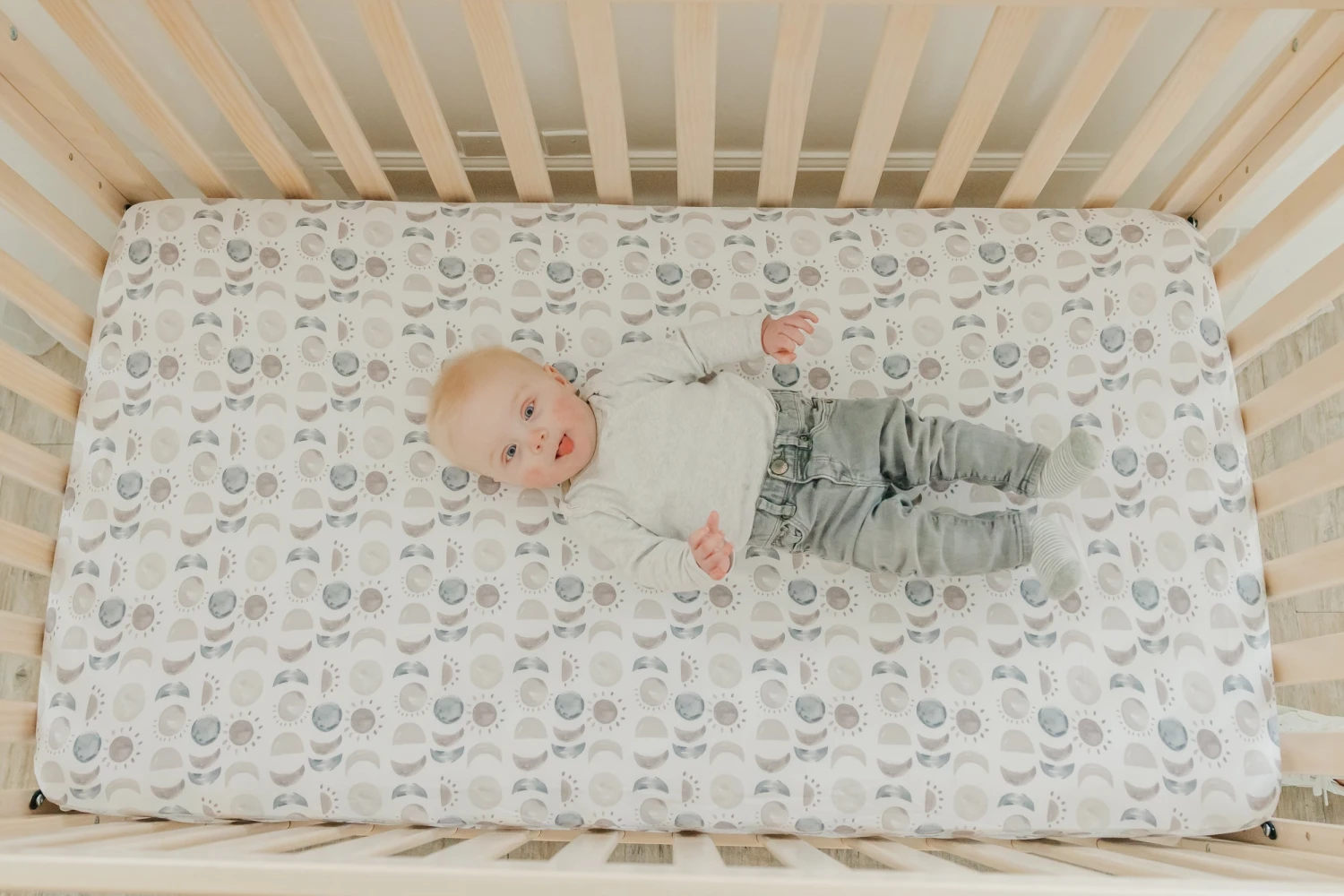 Copper Pearl Premium Knit Fitted Crib Sheet | Eclipse 4 Copper Pearl Premium Knit Fitted Crib Sheet | Eclipse - Image 2