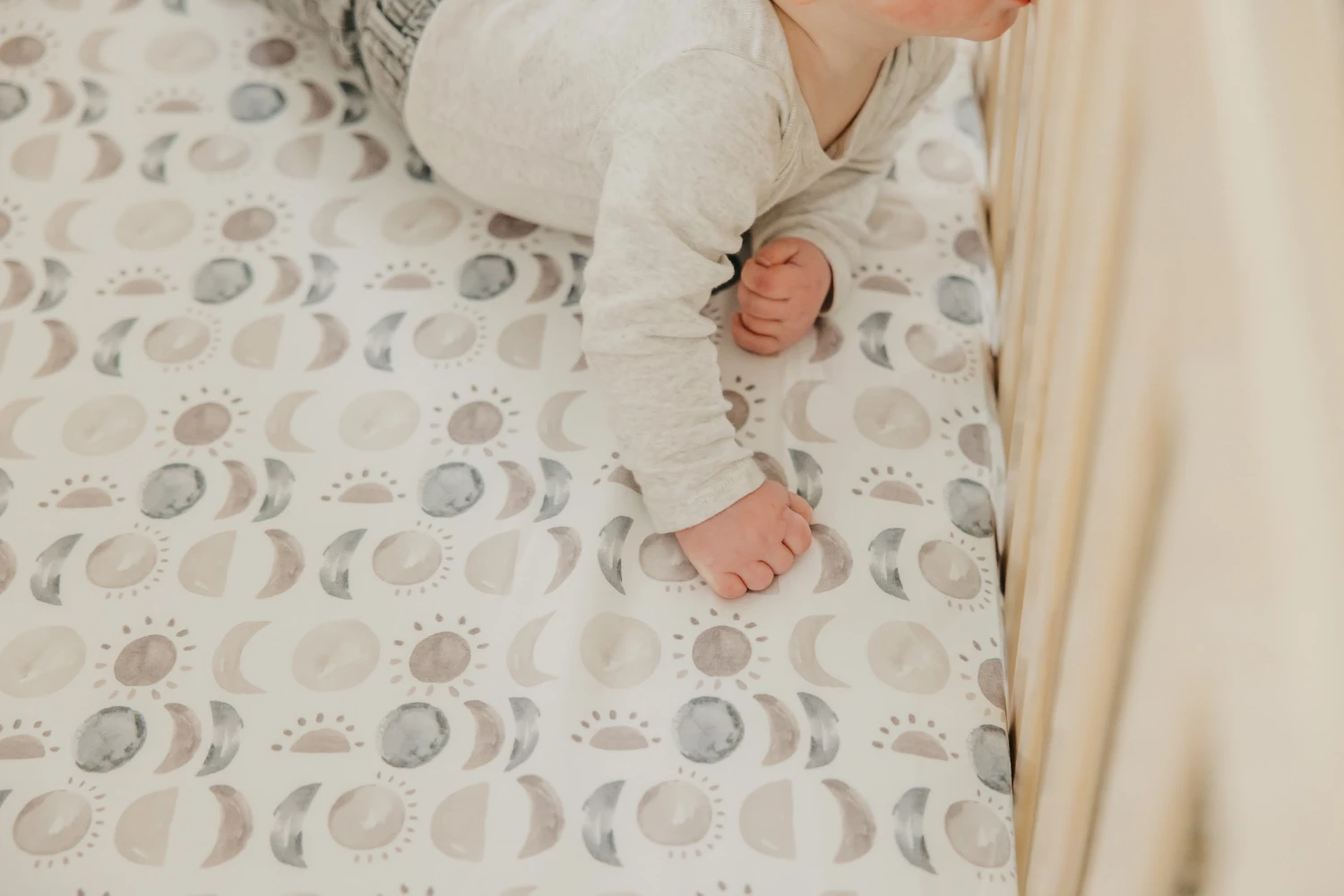 Copper Pearl Premium Knit Fitted Crib Sheet | Eclipse 7 Copper Pearl Premium Knit Fitted Crib Sheet | Eclipse - Image 5