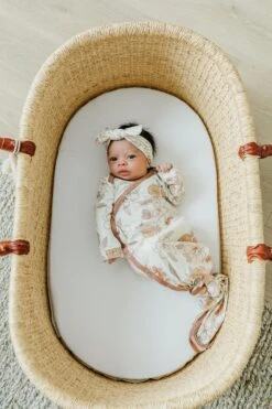 Copper Pearl Knit Headband Bow | Ferra -The Baby's Crib CopperPearl1120ACWB 224