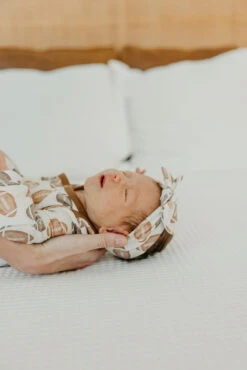 Copper Pearl Knit Headband Bow | Blitz -The Baby's Crib CopperPearlAugShoot23AC 249