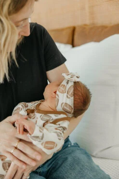 Copper Pearl Knit Headband Bow | Blitz -The Baby's Crib CopperPearlAugShoot23AC 255