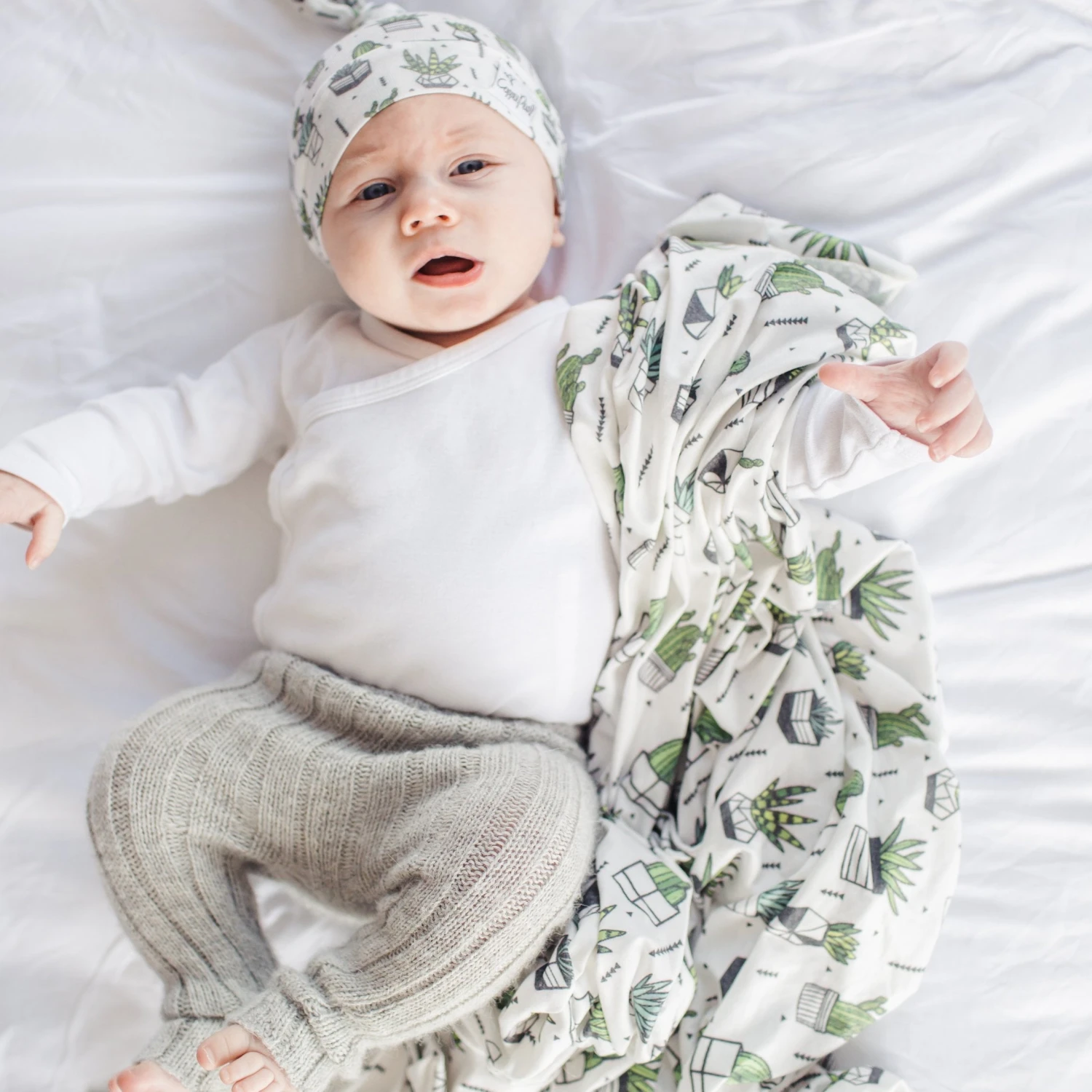 Copper Pearl Knit Swaddle Blanket | Shiloh 4 Copper Pearl Knit Swaddle Blanket | Shiloh - Image 2