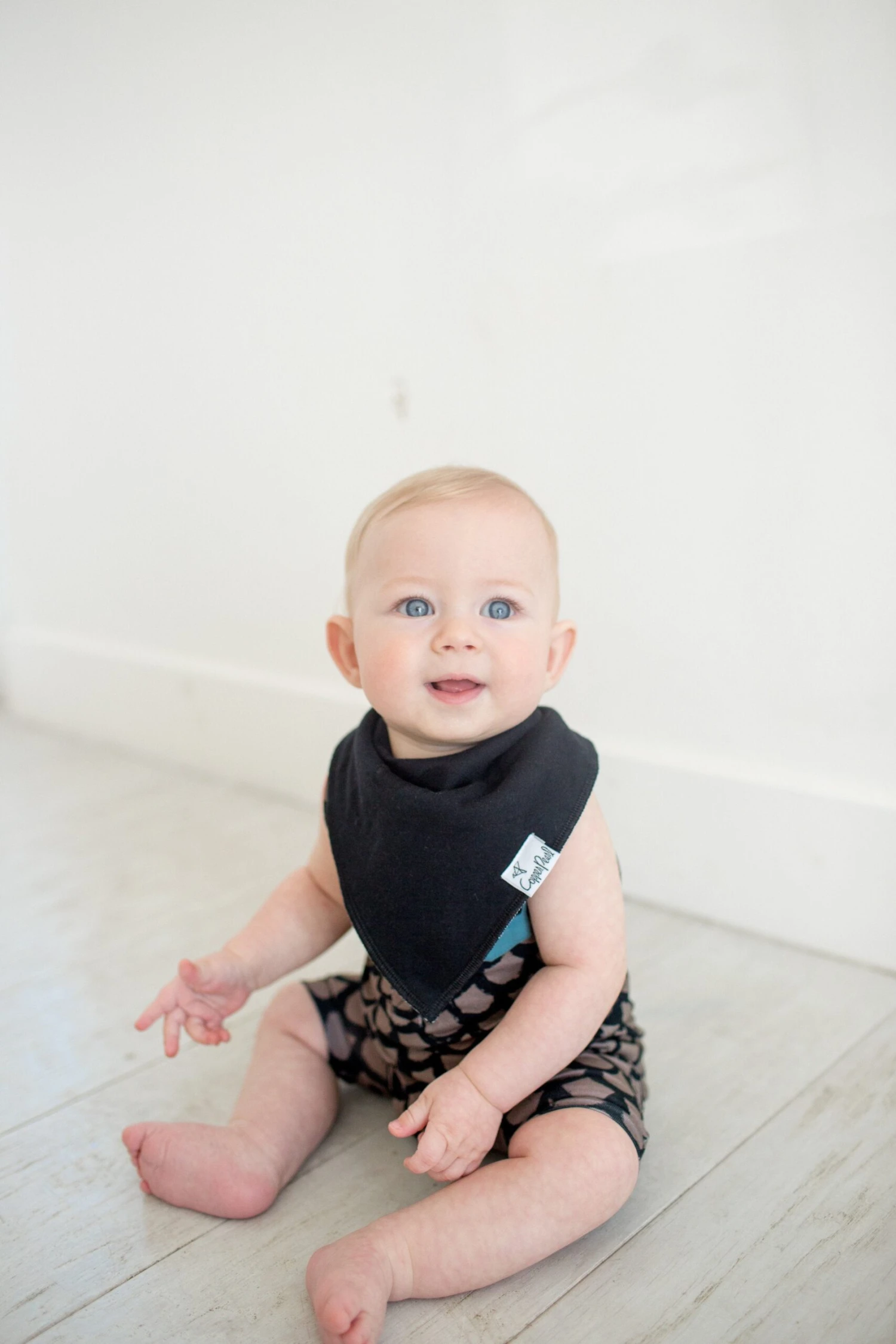 Copper Pearl Baby Bandana Bibs | Black Basics 6 Copper Pearl Baby Bandana Bibs | Black Basics - Image 4