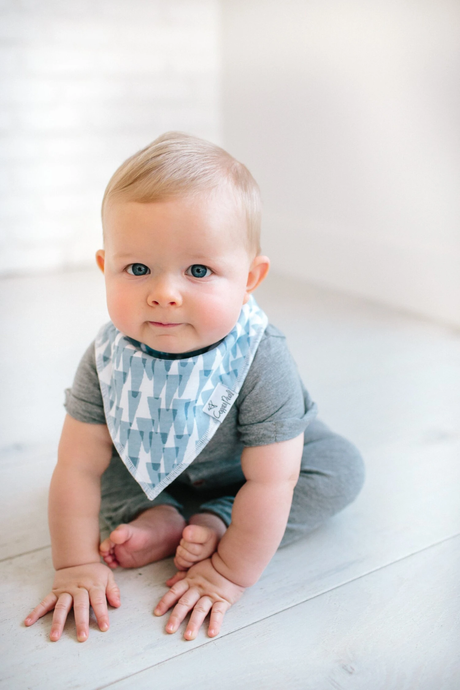 Copper Pearl Baby Bandana Bibs | Arctic 4 Copper Pearl Baby Bandana Bibs | Arctic - Image 2