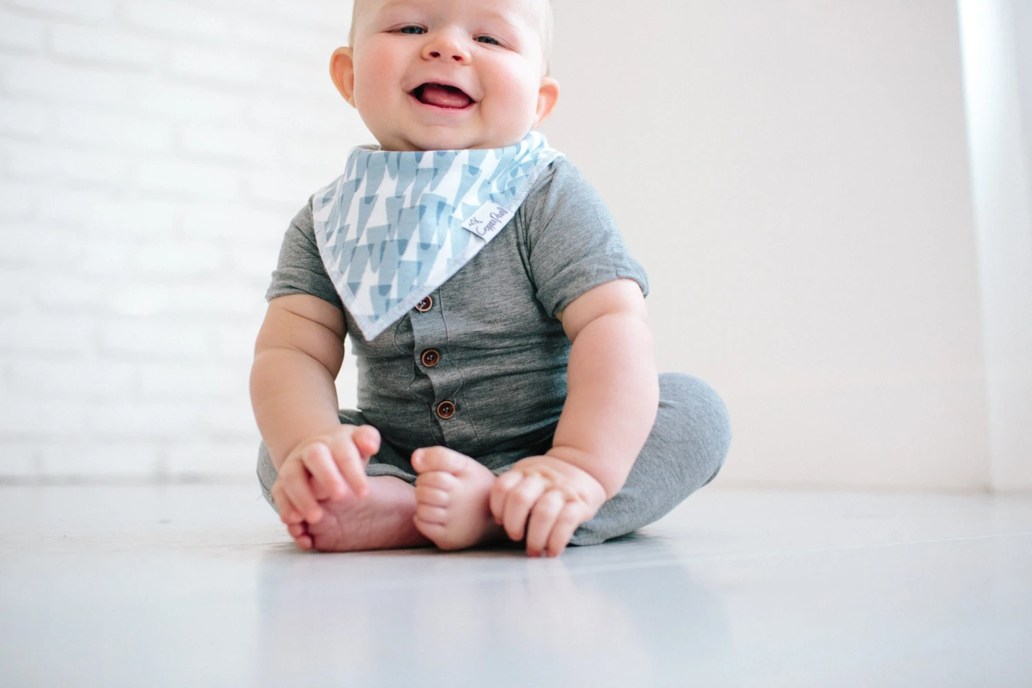 Copper Pearl Baby Bandana Bibs | Arctic 5 Copper Pearl Baby Bandana Bibs | Arctic - Image 3