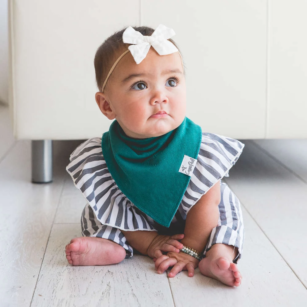 Copper Pearl Baby Bandana Bibs | Jade 6 Copper Pearl Baby Bandana Bibs | Jade - Image 4