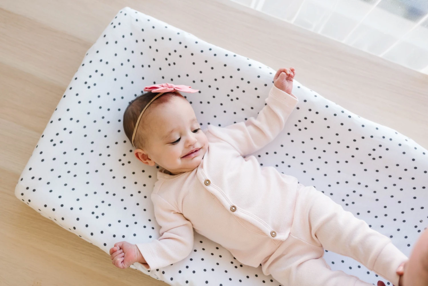 Copper Pearl Premium Knit Diaper Changing Pad Cover | Willow 8 Copper Pearl Premium Knit Diaper Changing Pad Cover | Willow - Image 6