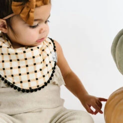 Copper Pearl Fashion Trimmed Bib Set | Casper -The Baby's Crib DSC 0949