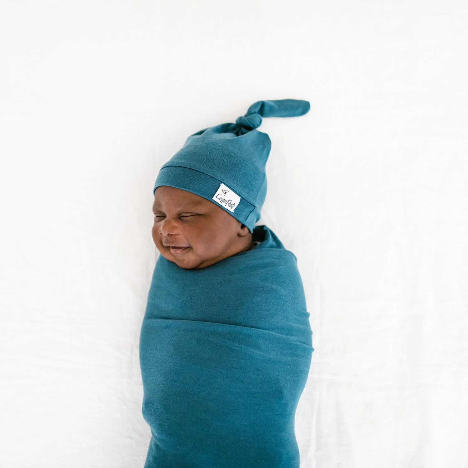 Copper Pearl Knit Swaddle Blanket | Steel 11 Copper Pearl Knit Swaddle Blanket | Steel - Image 9