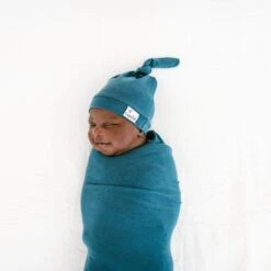 Copper Pearl Top Knot Hat | Steel -The Baby's Crib DSC 0971copy d005c57c da06 41a8 baba 76fb4146201a