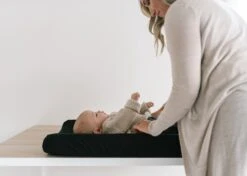 Copper Pearl Premium Knit Diaper Changing Pad Cover | Midnight -The Baby's Crib DSC 2526