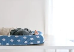 Copper Pearl Premium Knit Diaper Changing Pad Cover | Quarterback -The Baby's Crib DSC 2544