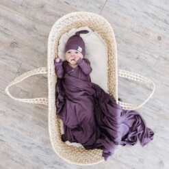Copper Pearl Knotted Gown | Plum -The Baby's Crib DSC 2644