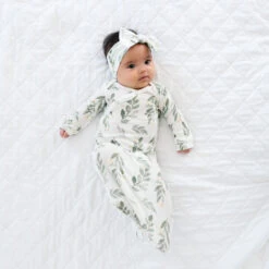 Copper Pearl Knit Headband Bow | Fern 14 Copper Pearl Knit Headband Bow | Fern -The Baby's Crib DSC 3252