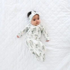 Copper Pearl Knit Headband Bow | Fern 17 Copper Pearl Knit Headband Bow | Fern -The Baby's Crib DSC 3253