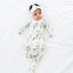 Copper Pearl Knit Headband Bow | Fern 19 Copper Pearl Knit Headband Bow | Fern -The Baby's Crib DSC 3254