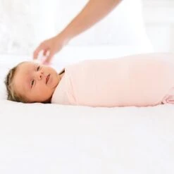 Copper Pearl Knit Swaddle Blanket | Blush 12 Copper Pearl Knit Swaddle Blanket | Blush -The Baby's Crib DSC 3523