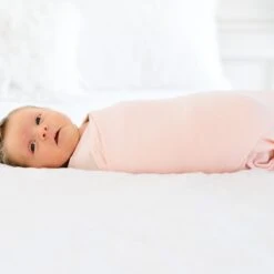 Copper Pearl Knit Swaddle Blanket | Blush 19 Copper Pearl Knit Swaddle Blanket | Blush -The Baby's Crib DSC 3525