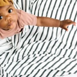 Copper Pearl Knit Swaddle Blanket | City -The Baby's Crib DSC 3830