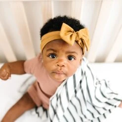 Copper Pearl Knit Swaddle Blanket | City -The Baby's Crib DSC 3844