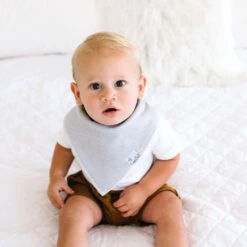 Copper Pearl Baby Bandana Bibs | Lennon -The Baby's Crib DSC 3984