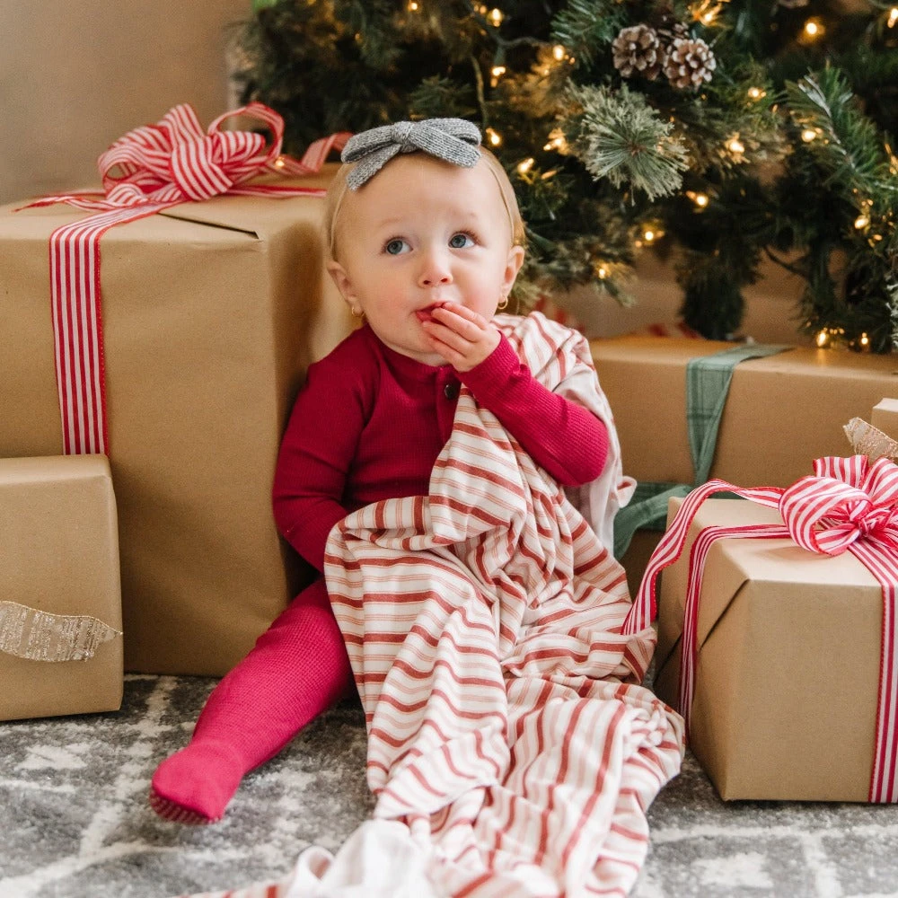 Copper Pearl Knit Swaddle Blanket | Cinnamon 5 Copper Pearl Knit Swaddle Blanket | Cinnamon - Image 3