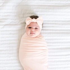 Copper Pearl Knit Swaddle Blanket | Blush 13 Copper Pearl Knit Swaddle Blanket | Blush -The Baby's Crib DSC 5740