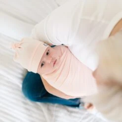 Copper Pearl Knit Swaddle Blanket | Blush 17 Copper Pearl Knit Swaddle Blanket | Blush -The Baby's Crib DSC 5765