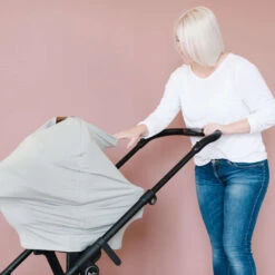 Copper Pearl Multi-Use Cover | Stone -The Baby's Crib DSC 6023