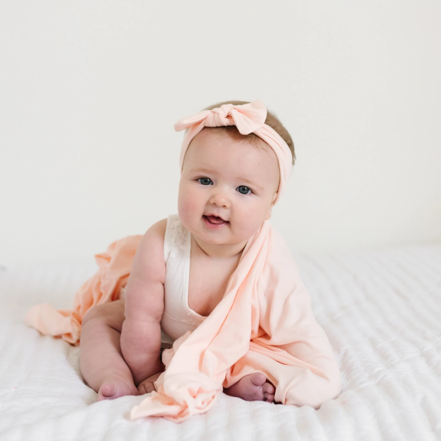 Copper Pearl Knit Swaddle Blanket | Blush 10 Copper Pearl Knit Swaddle Blanket | Blush - Image 8