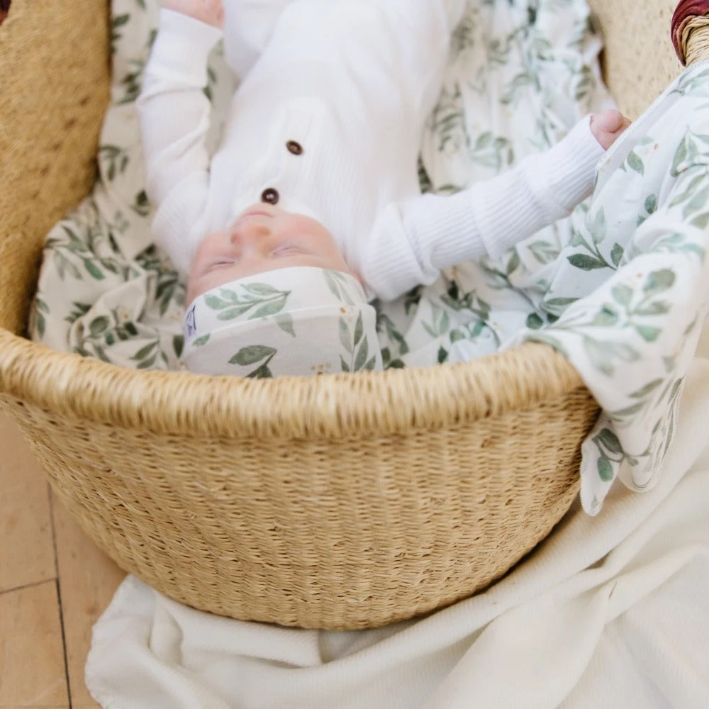 Copper Pearl Knit Swaddle Blanket | Fern 4 Copper Pearl Knit Swaddle Blanket | Fern - Image 2