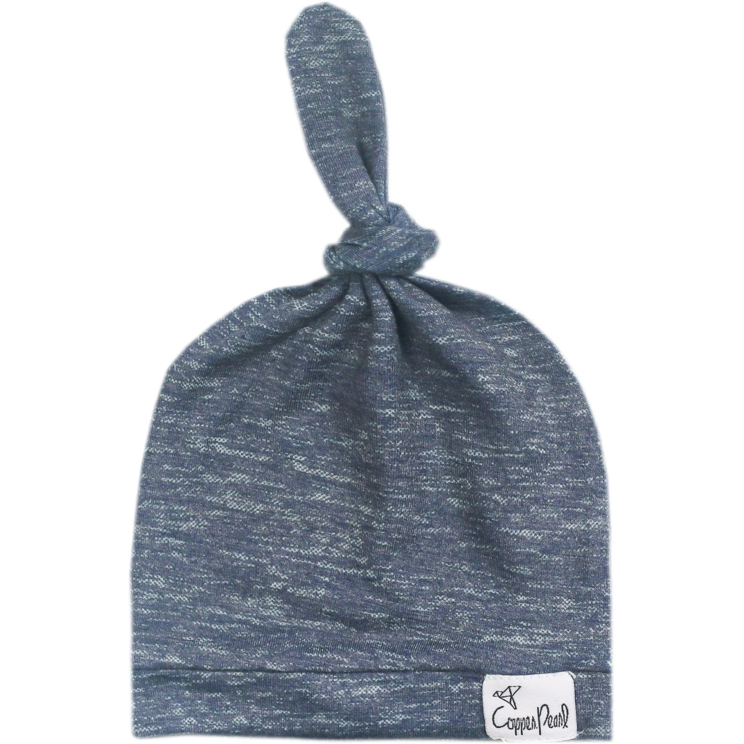 Copper Pearl Top Knot Hat | Denim 3 Copper Pearl Top Knot Hat | Denim