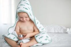 Copper Pearl Premium Knit Hooded Towel | Pacific -The Baby's Crib EmmylowephotoCopperPearl 40 1