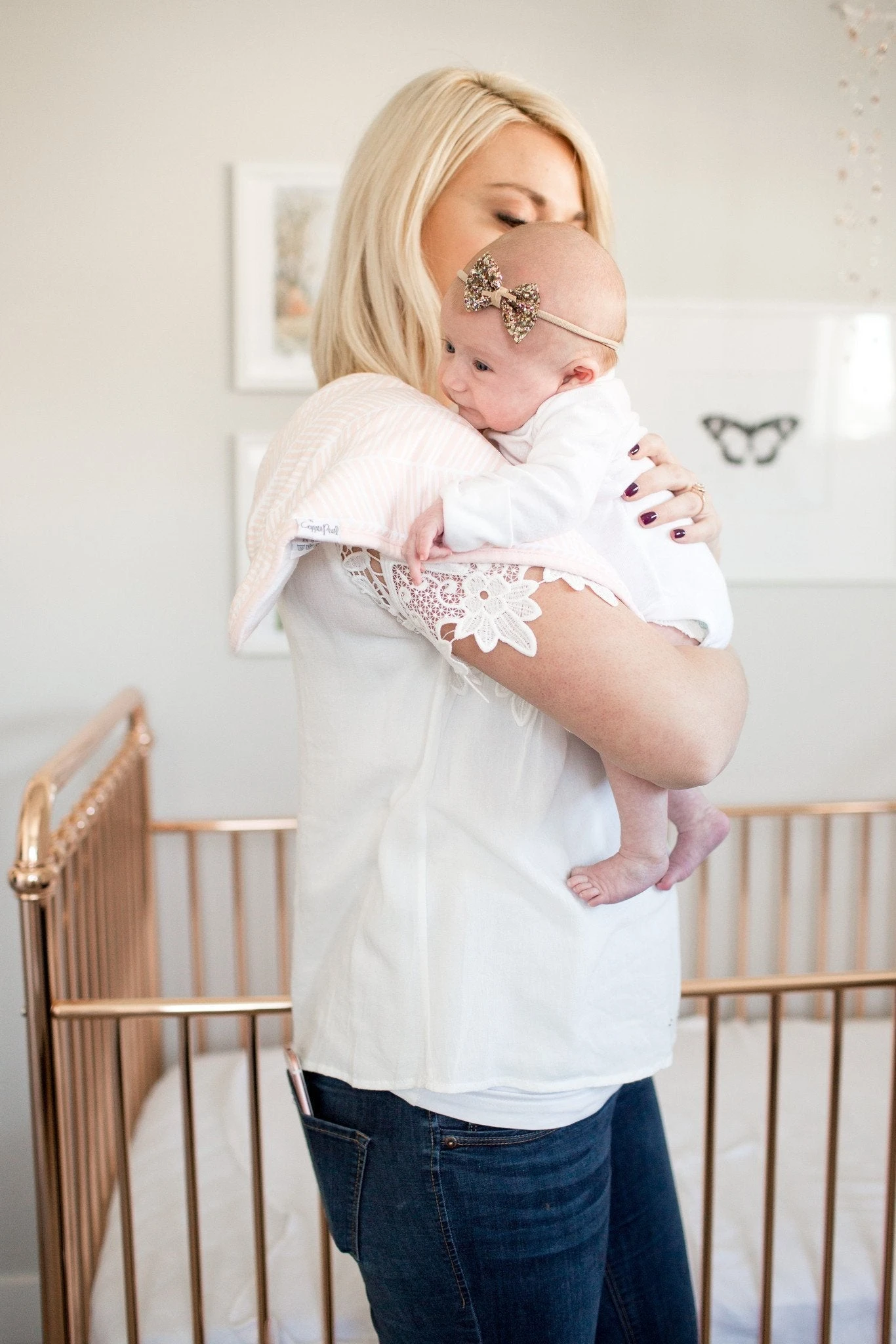 Copper Pearl Premium Burp Cloths | Blush 7 Copper Pearl Premium Burp Cloths | Blush - Image 5