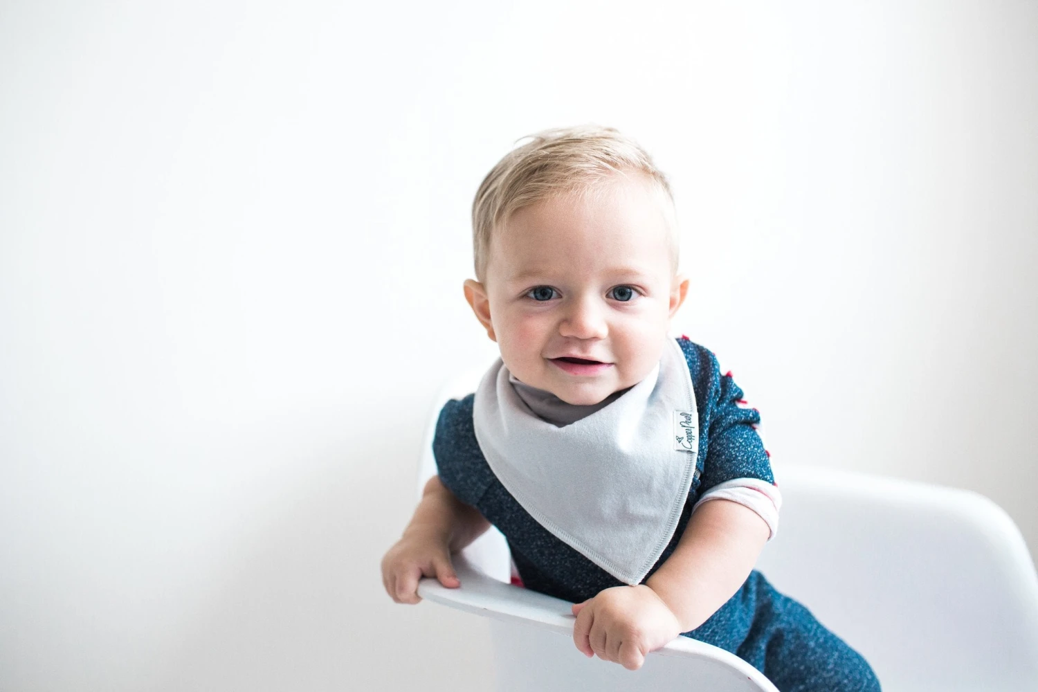 Copper Pearl Baby Bandana Bibs | Grey Basics 4 Copper Pearl Baby Bandana Bibs | Grey Basics - Image 2