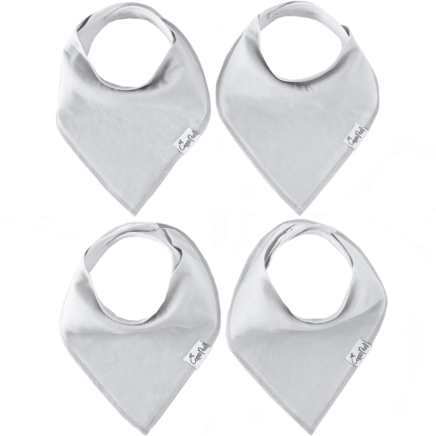 Copper Pearl Baby Bandana Bibs | Grey Basics 10 Copper Pearl Baby Bandana Bibs | Grey Basics - Image 8