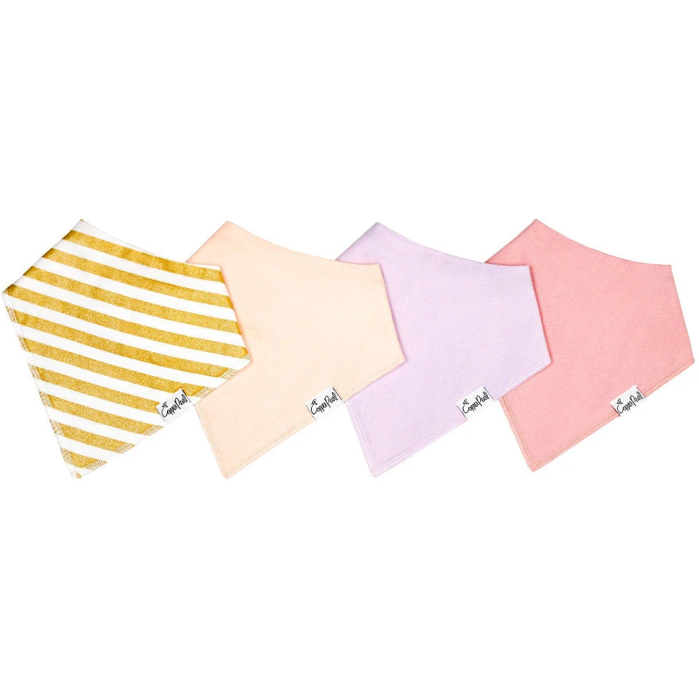 Copper Pearl Baby Bandana Bibs | Sweetheart 3 Copper Pearl Baby Bandana Bibs | Sweetheart