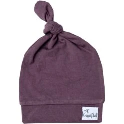 Copper Pearl Top Knot Hat | Plum